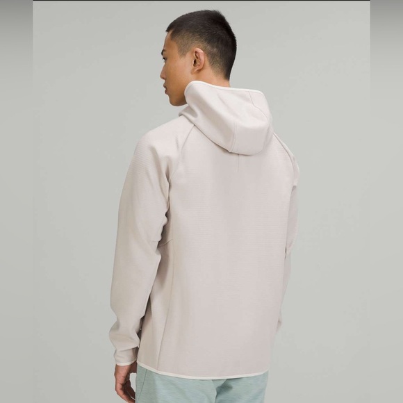 Lululemon Gridliner Fleece Hoodie Mens Size S Dove Gray Lightweight Sweatshirt - Picture 3 of 16